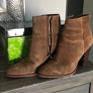 Brown suede boots